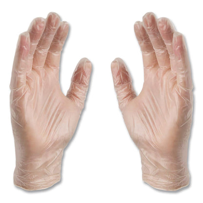 X3® by AMMEX® Industrial Vinyl Gloves, Powder-Free, X-Large, 3 mil Thick, 9.5" Long, Clear, 100/Box (AXCGPX348100)