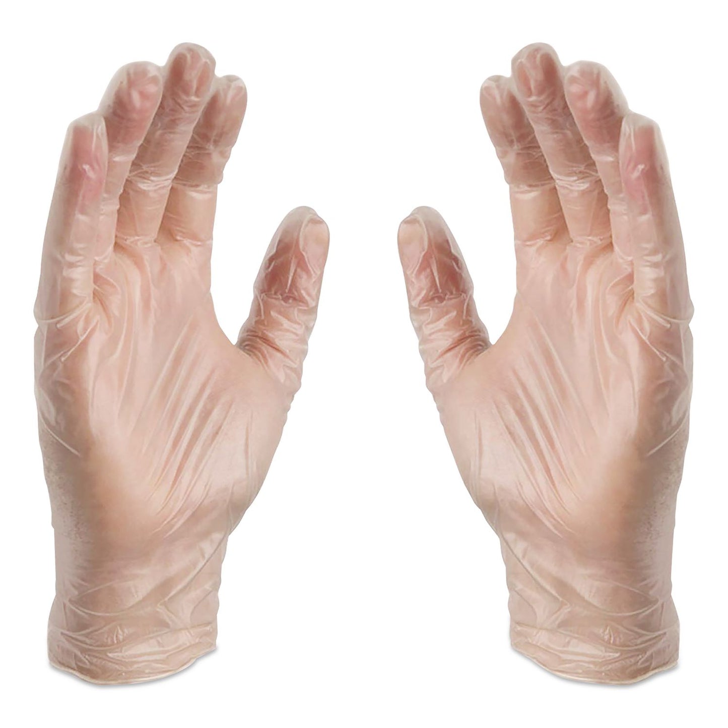 X3® by AMMEX® Industrial Vinyl Gloves, Powder-Free, Large, 3 mil Thick, 9.5" Long, Clear, 100/Box (AXCGPX346100)