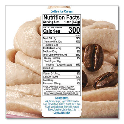 ColdSnap® Ice Cream Pod, Coffee, 5.2 oz Single Serve Pod for ColdSnap Machine, 12/Carton (CDS600089)