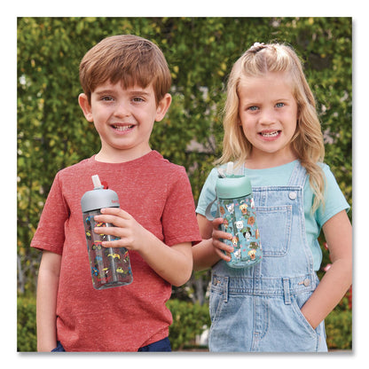 bentgo® Puppy Love Plastic Water Bottle, 15 oz, Multicolor (BEODWB1PPY)