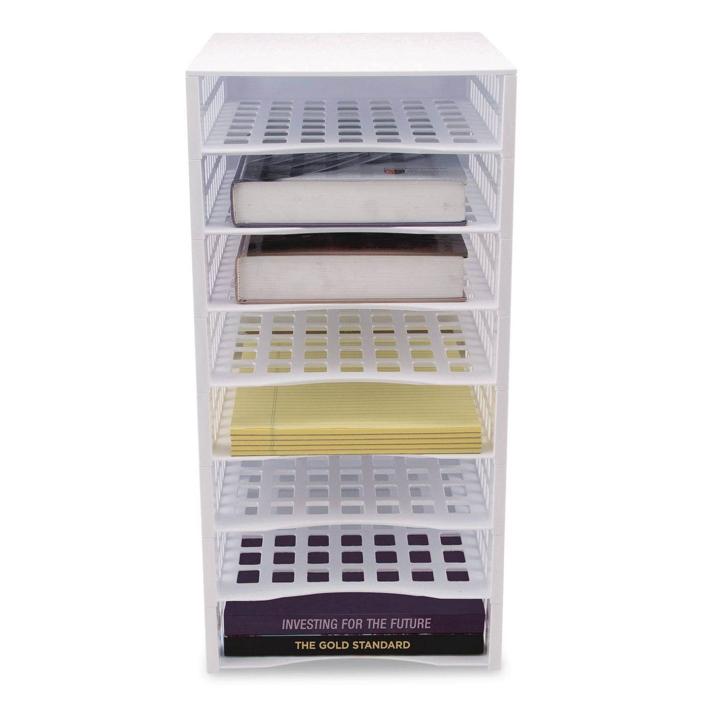 Thinkspace® Literature Organizer, 8 Sections, 21 x 12.25, White (AVT39444)