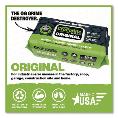 Crocodile Cloth® Original Cleaning Cloths, 10 x 15, White, 100/Pack (DIL5900100)