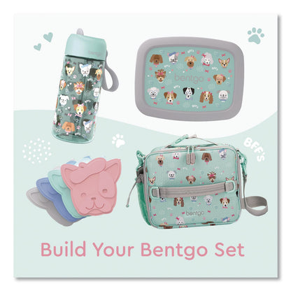 bentgo® Puppy Love Plastic Water Bottle, 15 oz, Multicolor (BEODWB1PPY)