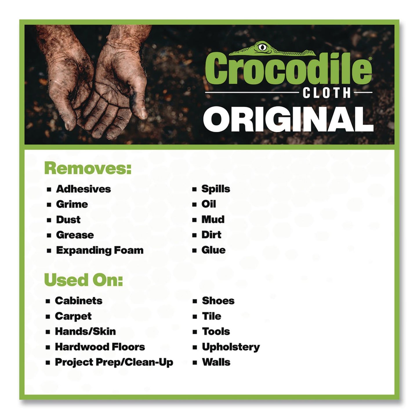 Crocodile Cloth® Original Cleaning Cloths, 10 x 15, White, 100/Pack (DIL5900100)
