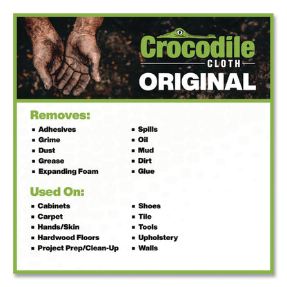 Crocodile Cloth® Original Cleaning Cloths, 10 x 15, White, 100/Pack (DIL5900100)