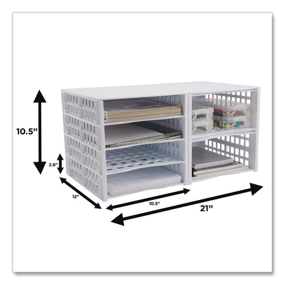 Thinkspace® Literature Organizer, 8 Sections, 21 x 12.25, White (AVT39444)