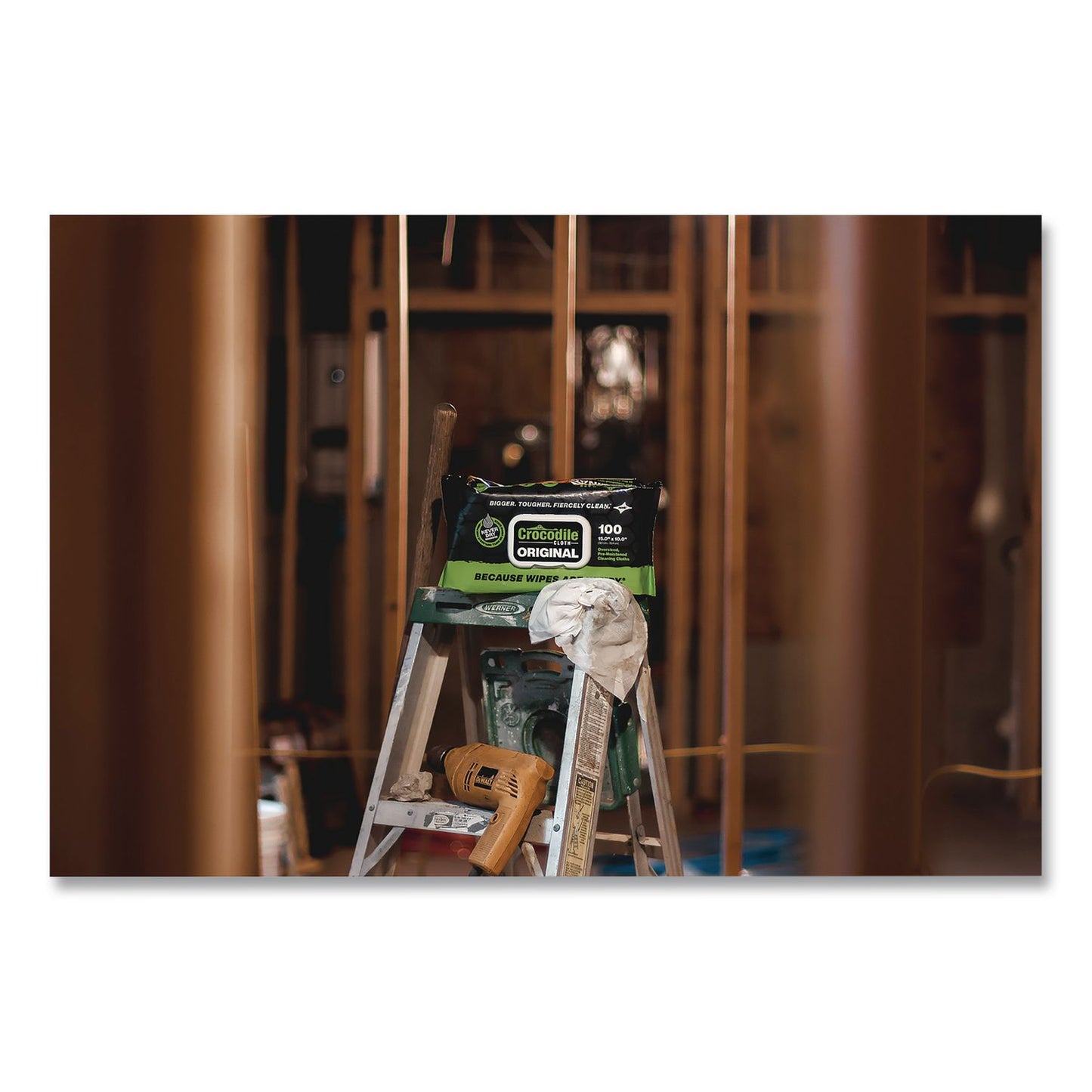 Crocodile Cloth® Original Cleaning Cloths, 10 x 15, White, 100/Pack (DIL5900100)