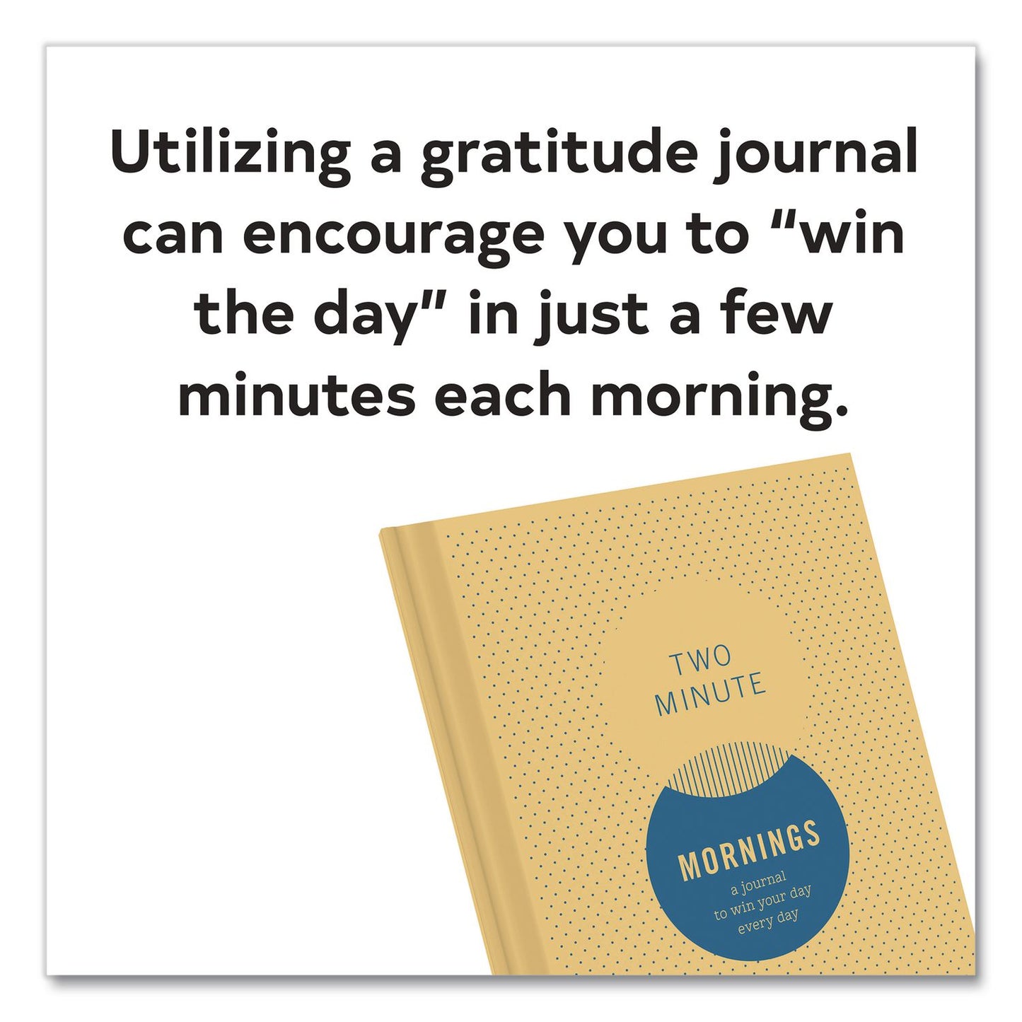 CHRONICLE BOOKS Guided Journal: Two Minute Mornings - Win Your Day Every Day by Neil Pasricha, Gold/Blue Cover, (152) 6.25 x 4.75 Sheets (CHB978145216346)
