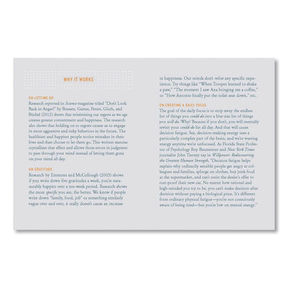 CHRONICLE BOOKS Guided Journal: Two Minute Mornings - Win Your Day Every Day by Neil Pasricha, Gold/Blue Cover, (152) 6.25 x 4.75 Sheets (CHB978145216346)