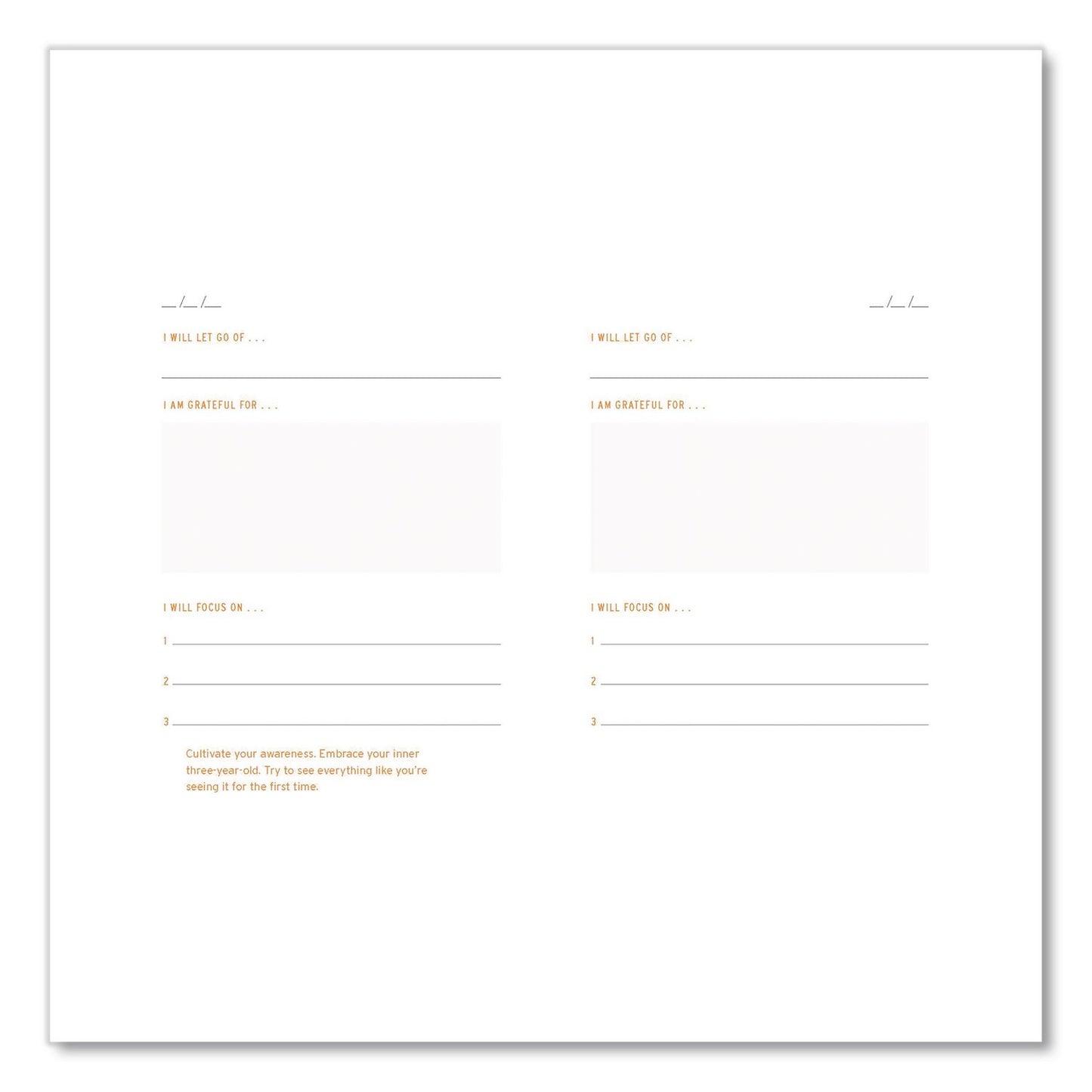 CHRONICLE BOOKS Guided Journal: Two Minute Mornings - Win Your Day Every Day by Neil Pasricha, Gold/Blue Cover, (152) 6.25 x 4.75 Sheets (CHB978145216346)