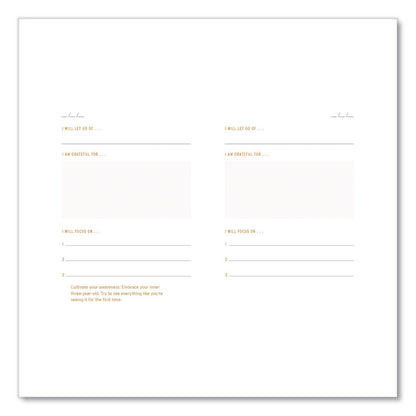 CHRONICLE BOOKS Guided Journal: Two Minute Mornings - Win Your Day Every Day by Neil Pasricha, Gold/Blue Cover, (152) 6.25 x 4.75 Sheets (CHB978145216346)