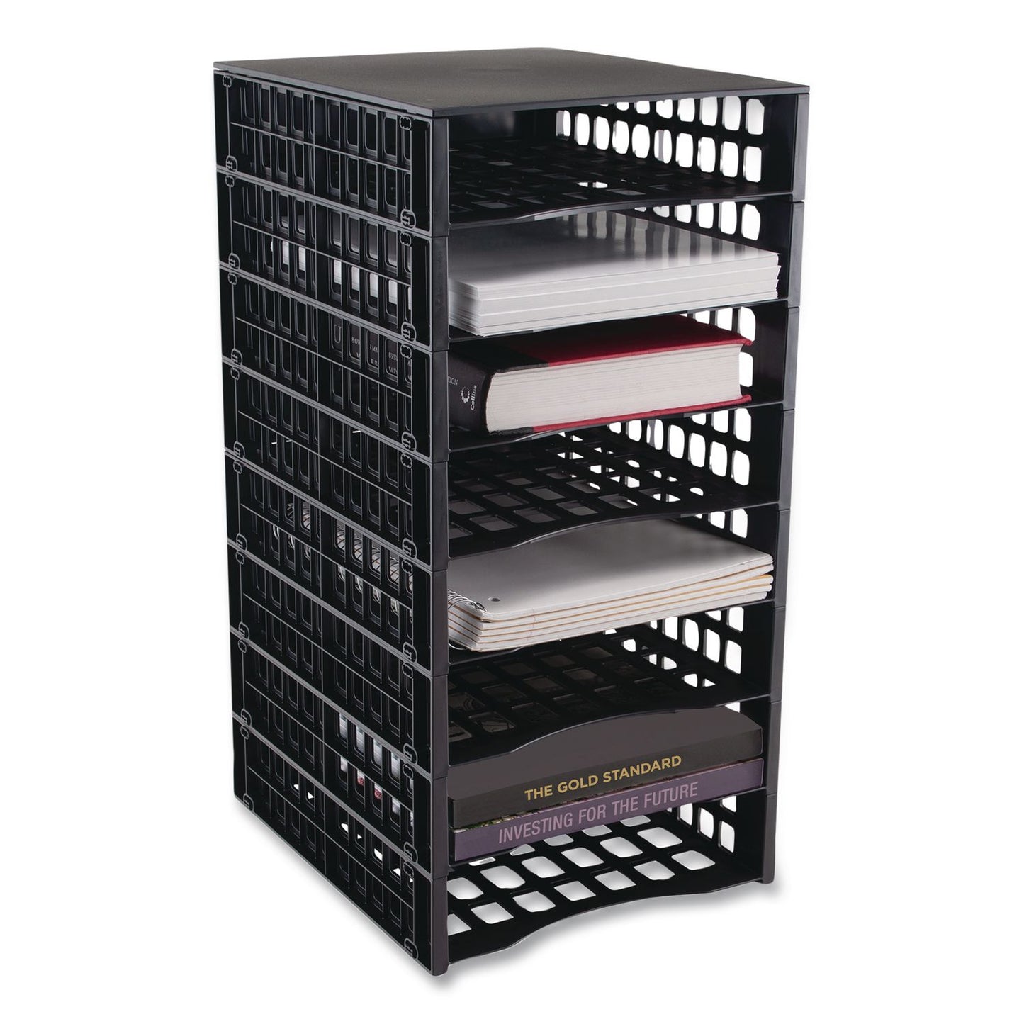 Thinkspace® Literature Organizer, 8 Sections, 21 x 12.25, Black (AVT39443)