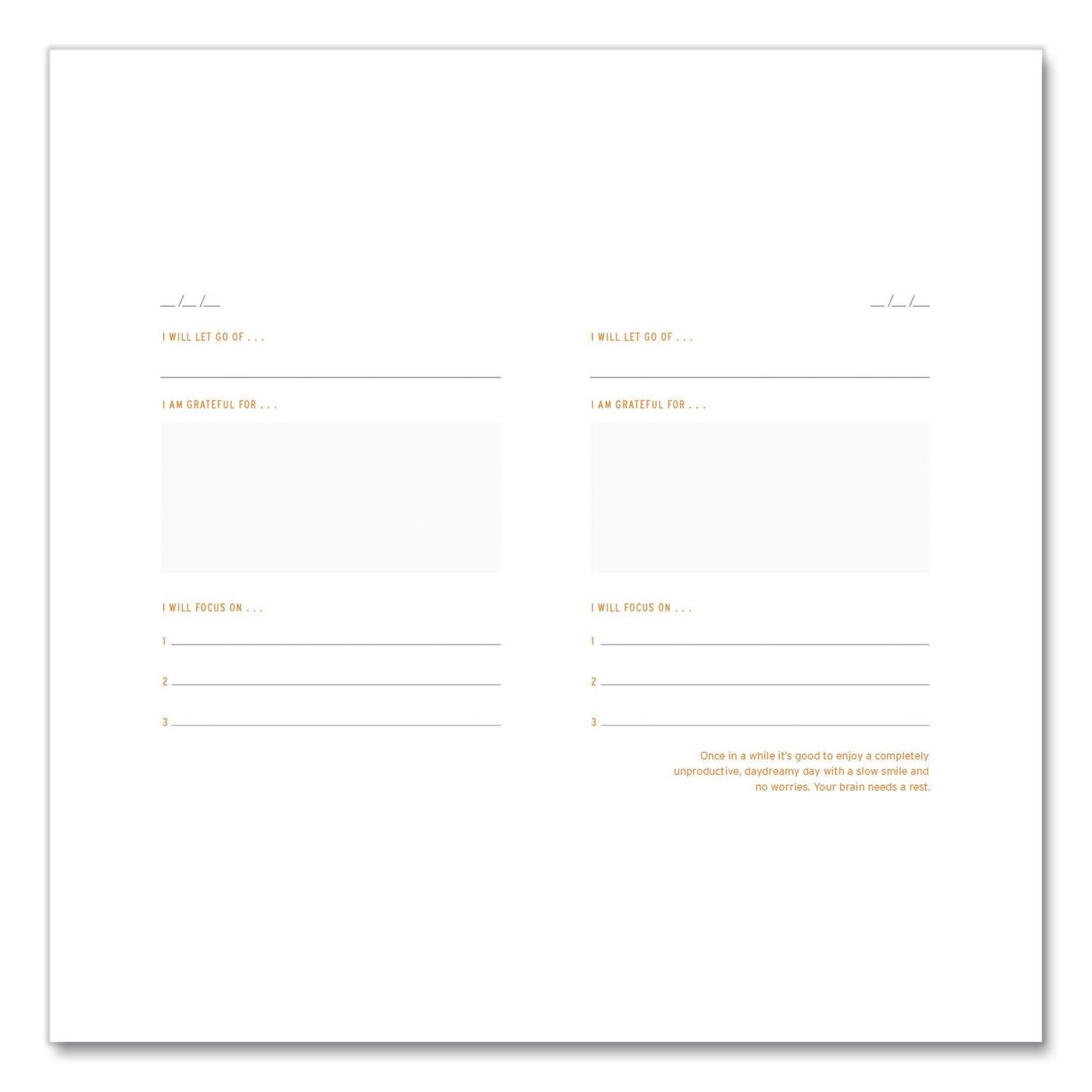 CHRONICLE BOOKS Guided Journal: Two Minute Mornings - Win Your Day Every Day by Neil Pasricha, Gold/Blue Cover, (152) 6.25 x 4.75 Sheets (CHB978145216346)