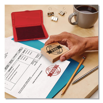 Carter's™ Pre-Inked Felt Stamp Pad, 4.25 x 2.75, Red, 36/Carton (AVE21071CT)