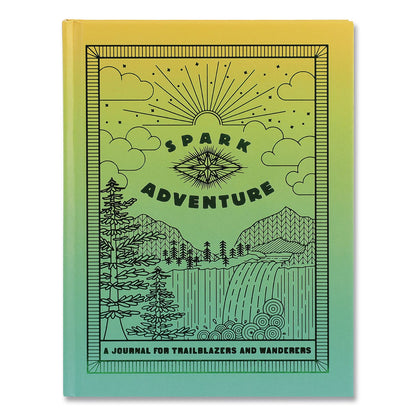 CHRONICLE BOOKS Guided Journal: Spark Adventure - A Journal for Trailblazers and Wanderers, Green/Gold Cover, (88) 8 x 6 Sheets (CHB978179722216)