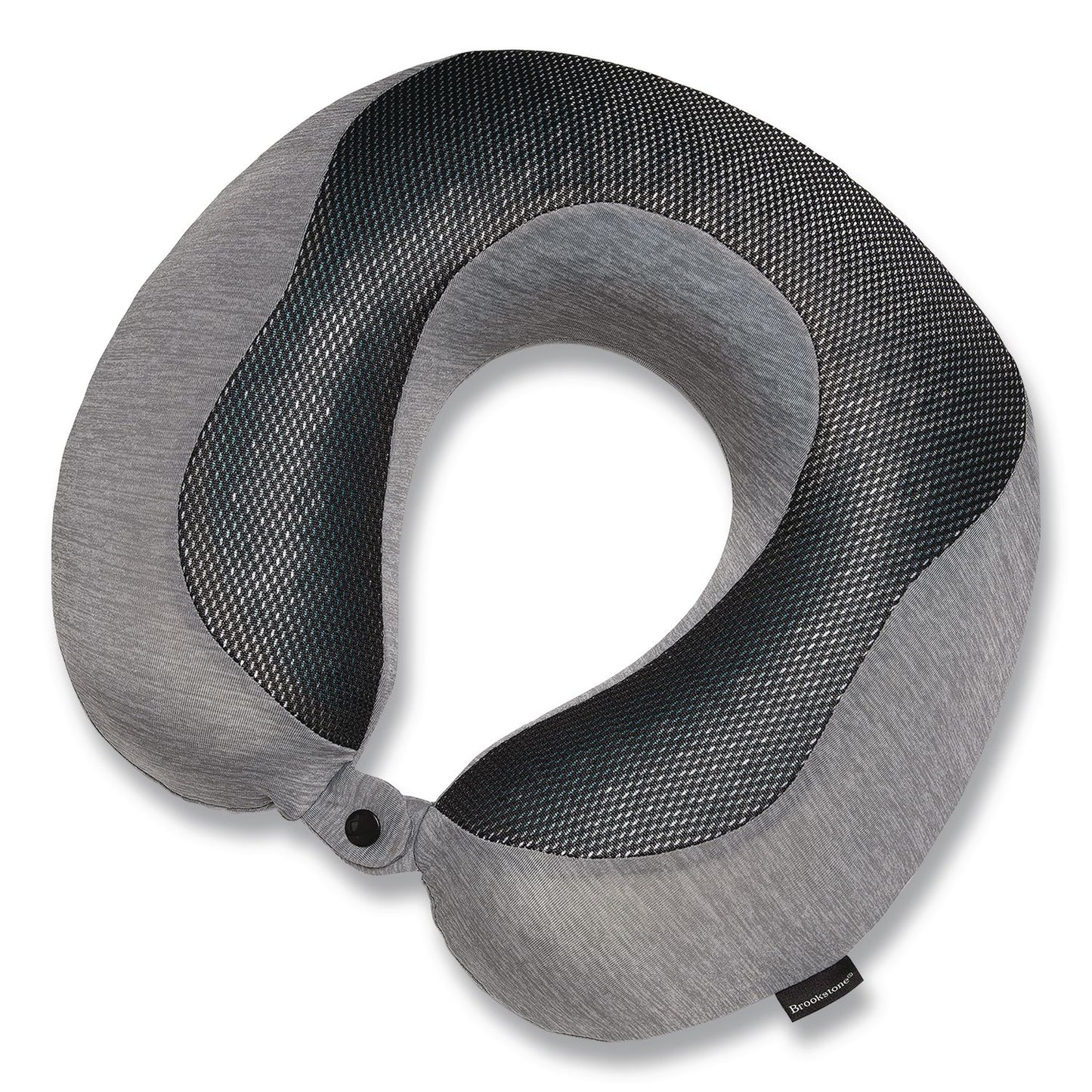 Brookstone® U-Shaped Memory Foam Travel Pillow, One Size Fits Most, 12.6 x 3.74 x 12.2, Gray/Black (BKTBNPM0007)
