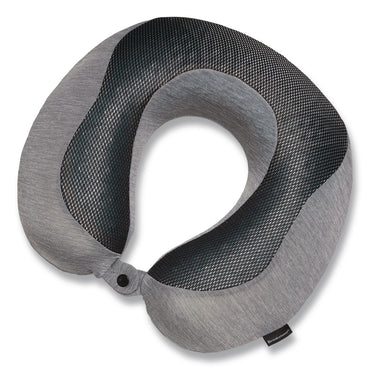 Brookstone® U-Shaped Memory Foam Travel Pillow, One Size Fits Most, 12.6 x 3.74 x 12.2, Gray/Black (BKTBNPM0007)