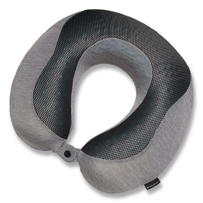 Brookstone® U-Shaped Memory Foam Travel Pillow, One Size Fits Most, 12.6 x 3.74 x 12.2, Gray/Black (BKTBNPM0007)