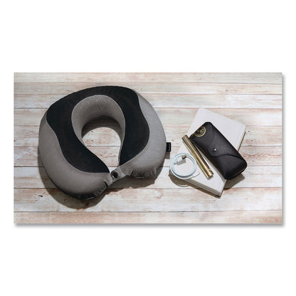 Brookstone® U-Shaped Memory Foam Travel Pillow, One Size Fits Most, 12.6 x 3.74 x 12.2, Gray/Black (BKTBNPM0007)