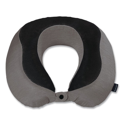 Brookstone® U-Shaped Memory Foam Travel Pillow, One Size Fits Most, 12.6 x 3.74 x 12.2, Gray/Black (BKTBNPM0007)