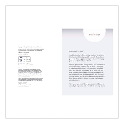 CHRONICLE BOOKS Guided Journal: Two Minute Evenings - Wind Down Your Day by Neil Pasricha, Blue/Silver Cover, (152) 6.25 x 4.75 Sheets (CHB978179722987)