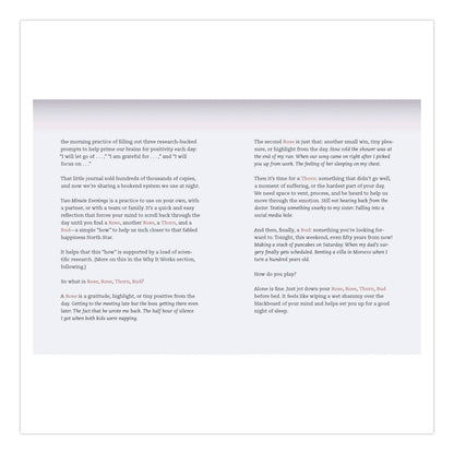 CHRONICLE BOOKS Guided Journal: Two Minute Evenings - Wind Down Your Day by Neil Pasricha, Blue/Silver Cover, (152) 6.25 x 4.75 Sheets (CHB978179722987)