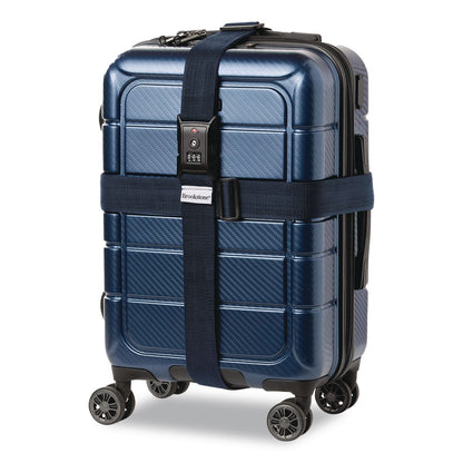Brookstone® Cross Luggage Strap and TSA Combination Lock, Blue (BKTBSLS0001)