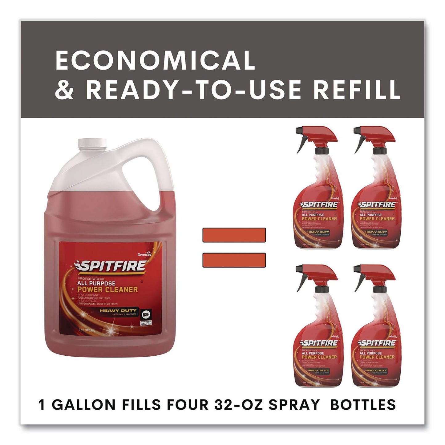Diversey™ Professional Spitfire All Purpose Power Cleaner, 1 gal Jug (DVOCBD540045EA)