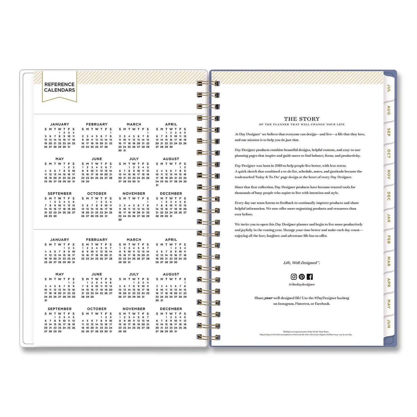 Blue Sky® Day Designer Climbing Floral Blush Create-Your-Own Cover Weekly/Monthly Planner, 8 x 5, 12-Month: July 2025 to June 2026 (BLS137881A26)