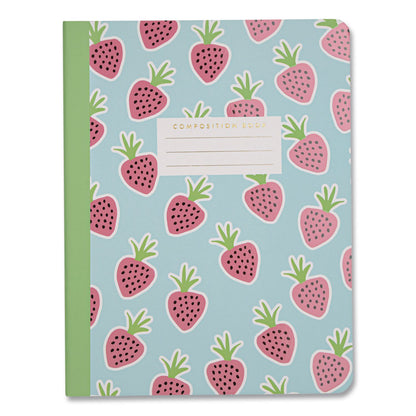 DesignWorks Ink® Designer Composition Book, Randomly Assorted Banana and Strawberry Cover Designs, Wide/Legal Rule, (80) 9.75 x 7.5 Sheets (DWOTCOMPA114ST)