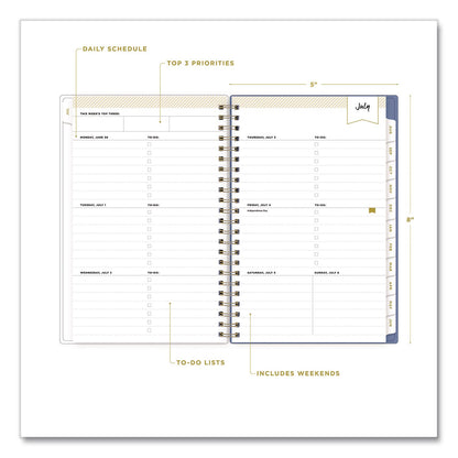 Blue Sky® Day Designer Climbing Floral Blush Create-Your-Own Cover Weekly/Monthly Planner, 8 x 5, 12-Month: July 2025 to June 2026 (BLS137881A26)