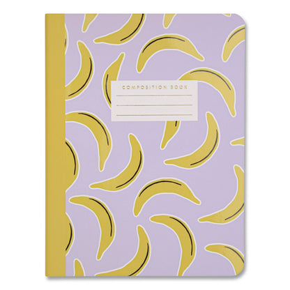 DesignWorks Ink® Designer Composition Book, Randomly Assorted Banana and Strawberry Cover Designs, Wide/Legal Rule, (80) 9.75 x 7.5 Sheets (DWOTCOMPA114ST)