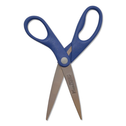 Westcott® KleenEarth Rice Husk Scissors, Pointed Tip, 8" Long, Straight Blue/Green Handle, 2/Pack (ACM14882036)