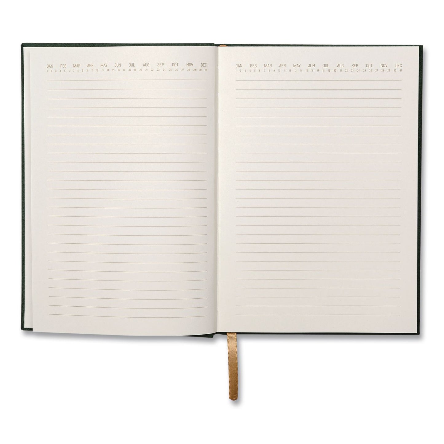 DesignWorks Ink® Hardcover Journal, Narrow Rule, Green/Gold Soft-Touch Synthetic Suede Cover, (80) 7.88 x 5.5 Sheets (DWOTJB5824ST)