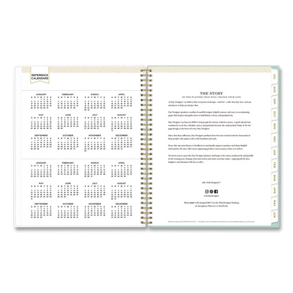 Blue Sky® Day Designer Secret Garden Mint Academic Weekly/Monthly Twin-Wire Notes Planner, 11 x 8.5, 12-Month: July 2025 to June 2026 (BLS137896A26)