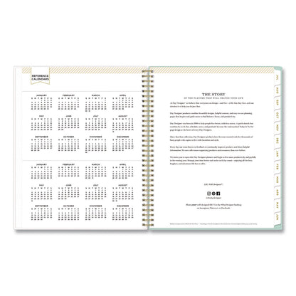 Blue Sky® Day Designer Secret Garden Mint Academic Weekly/Monthly Twin-Wire Notes Planner, 11 x 8.5, 12-Month: July 2025 to June 2026 (BLS137896A26)