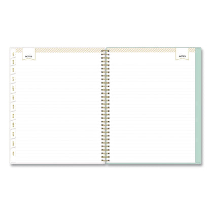Blue Sky® Day Designer Secret Garden Mint Academic Weekly/Monthly Twin-Wire Notes Planner, 11 x 8.5, 12-Month: July 2025 to June 2026 (BLS137896A26)