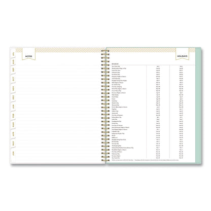 Blue Sky® Day Designer Secret Garden Mint Academic Weekly/Monthly Twin-Wire Notes Planner, 11 x 8.5, 12-Month: July 2025 to June 2026 (BLS137896A26)