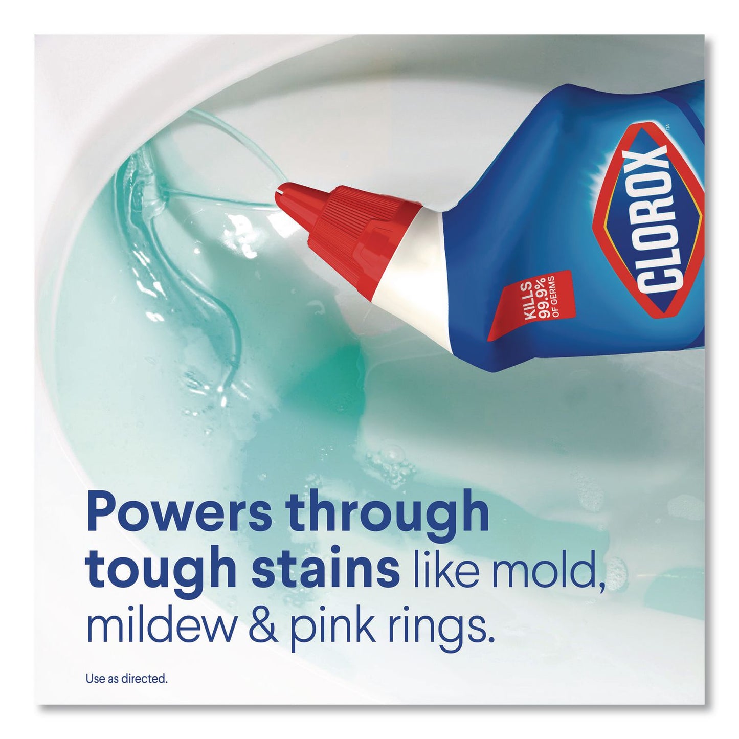 Clorox® Disinfecting Toilet Bowl Cleaner with Bleach, Rain Clean Scent, 24 oz Bottle, 2/Pack, 6 Packs/Carton (CLO30924CT)