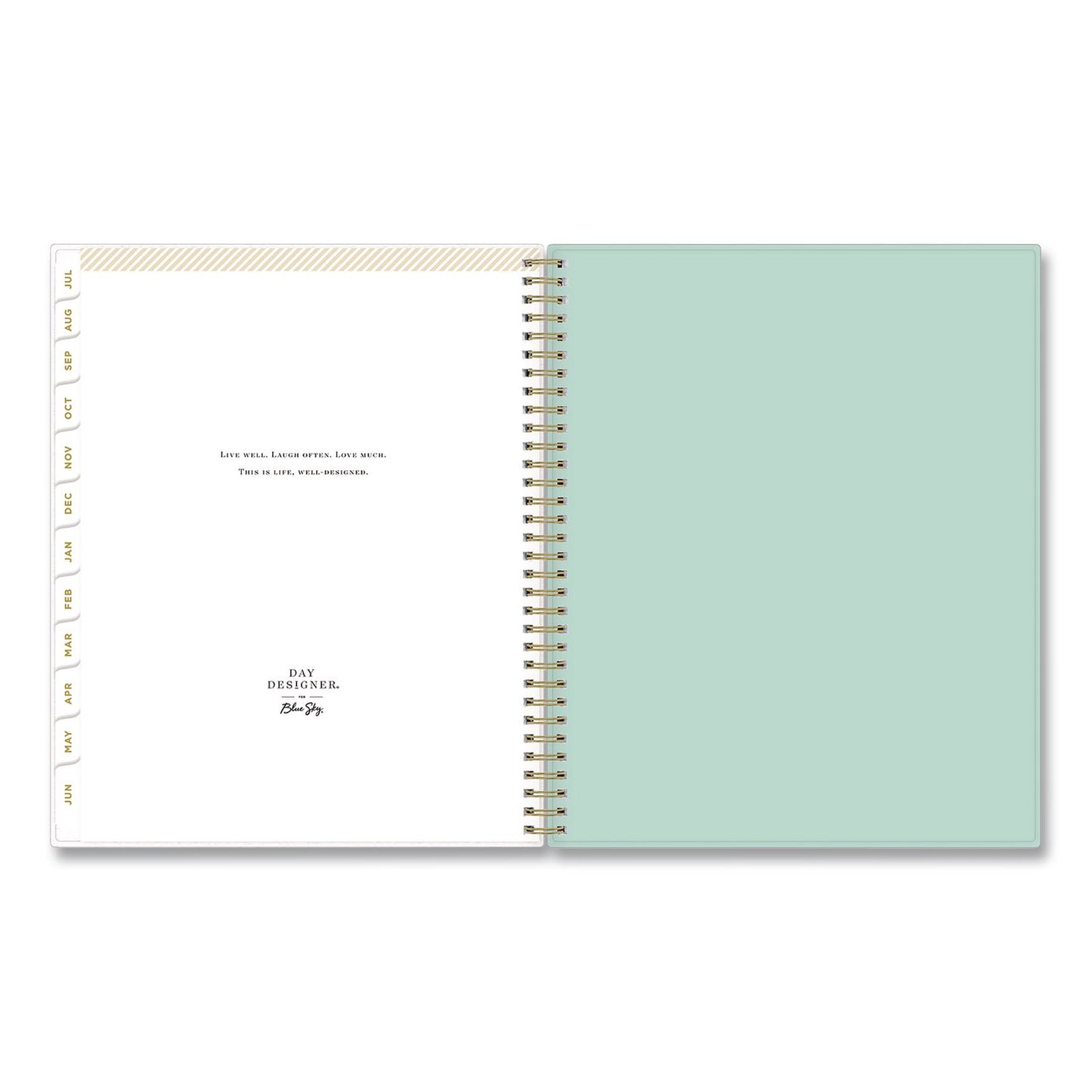 Blue Sky® Day Designer Secret Garden Mint Academic Weekly/Monthly Twin-Wire Notes Planner, 11 x 8.5, 12-Month: July 2025 to June 2026 (BLS137896A26)
