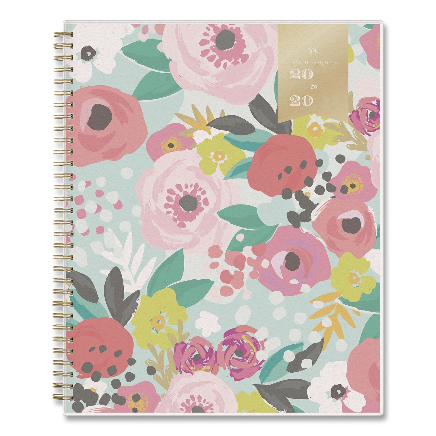 Blue Sky® Day Designer Secret Garden Mint Academic Weekly/Monthly Twin-Wire Notes Planner, 11 x 8.5, 12-Month: July 2025 to June 2026 (BLS137896A26)
