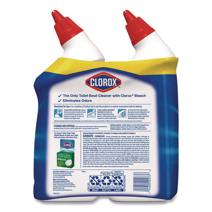 Clorox® Disinfecting Toilet Bowl Cleaner with Bleach, Rain Clean Scent, 24 oz Bottle, 2/Pack, 6 Packs/Carton (CLO30924CT)
