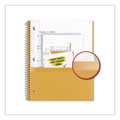 Five Star® Wirebound Notebook, 3-Subject, Medium/College Rule, Fire Red Cover, (150) 11 x 8.5 Sheets (ACC72065)