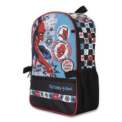 Bioworld® Spiderman Kids 5-Piece Backpack Set, 16", Multicolor (BWRB1B7XT6USMSB)