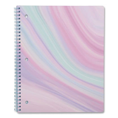 DesignWorks Ink® Twin-Wire Notebook, Randomly Assorted Pastel Marble Cover Designs, 1-Subject, Medium/College Rule, (80) 10.5 x 8.5 Sheets (DWOTTWSA115ST)