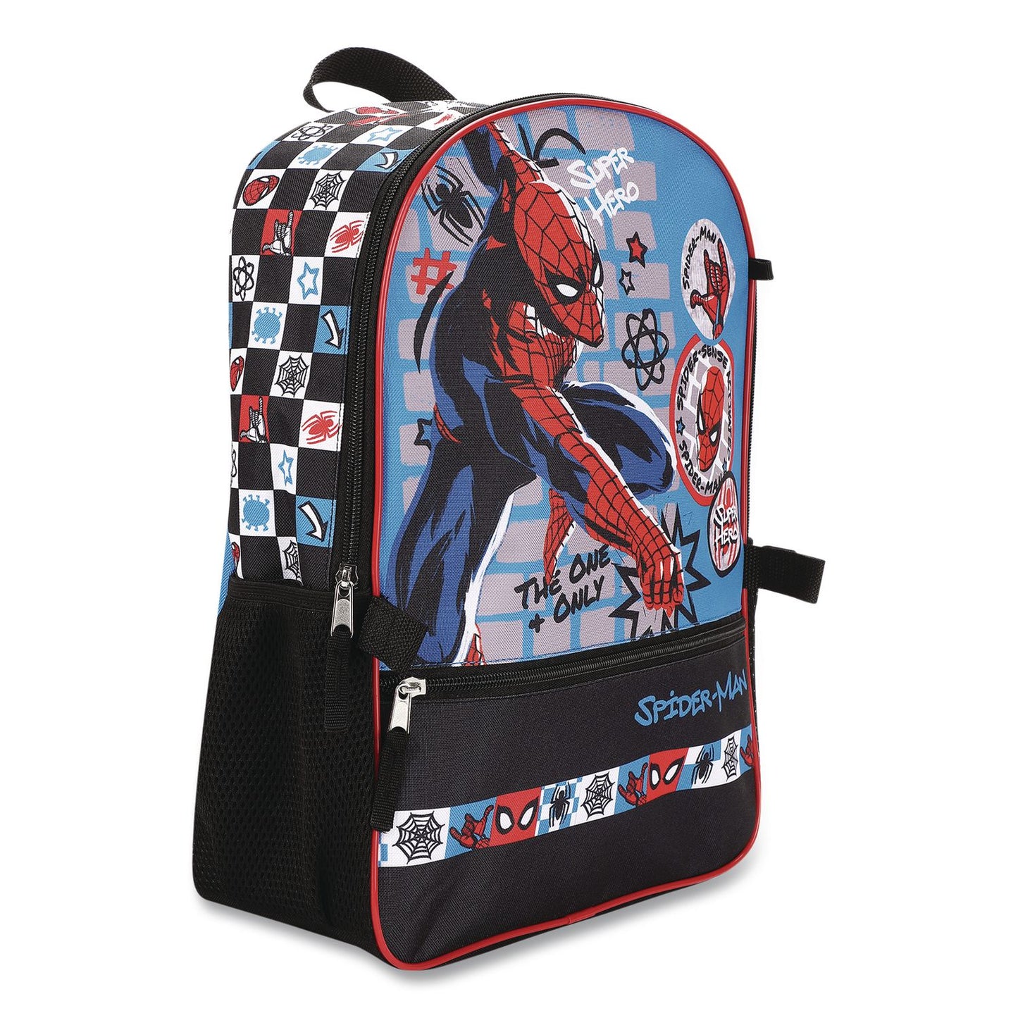 Bioworld® Spiderman Kids 5-Piece Backpack Set, 16", Multicolor (BWRB1B7XT6USMSB)