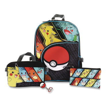 Bioworld® Pokemon Kids 5-Piece Backpack Set, Multicolor (BWRB1B7Y0QPOKSB)