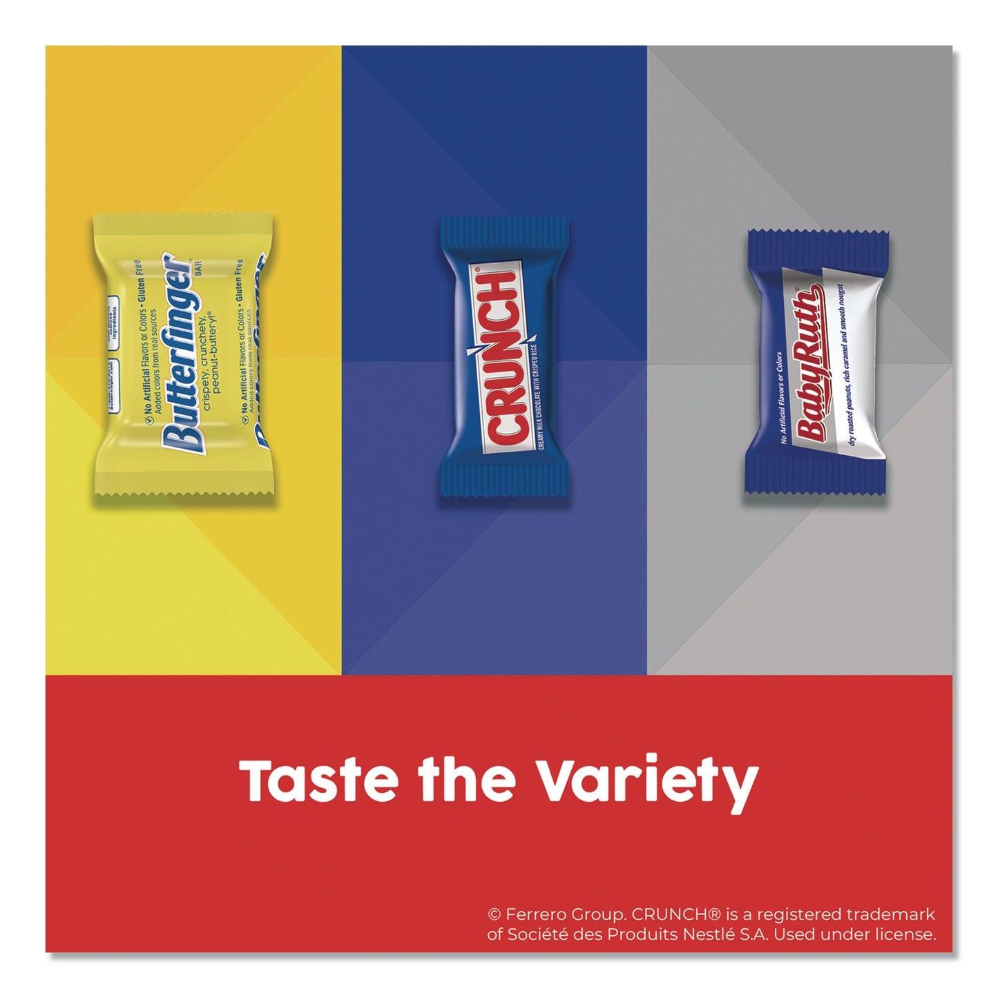 FERRERO ROCHER Baby Ruth, Butterfinger, Crunch Minis Party Pack, 90 Pieces, 32.4 oz Bag (FER689517)