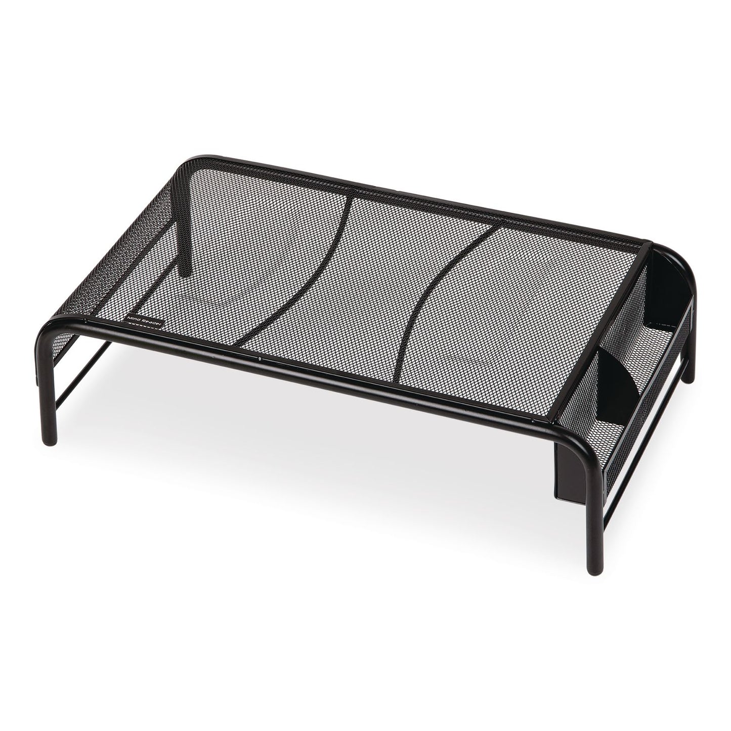 Mind Reader Metal Mesh Monitor Stand, For Up to 24" Monitors, 19" x 10.5" x 5.5", Black, Supports 22 lb (EMSMESHMBLK)