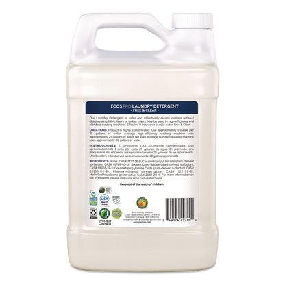 ECOS® PRO Free and Clear Laundry Detergent, HE Compatible,128 oz Bottle, 4/Carton (EOPPL976404)
